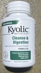 Kyolic Aged Garlic Cleanse & Digestion, Formula 102, 100 Veggie Capsules 12/2027
