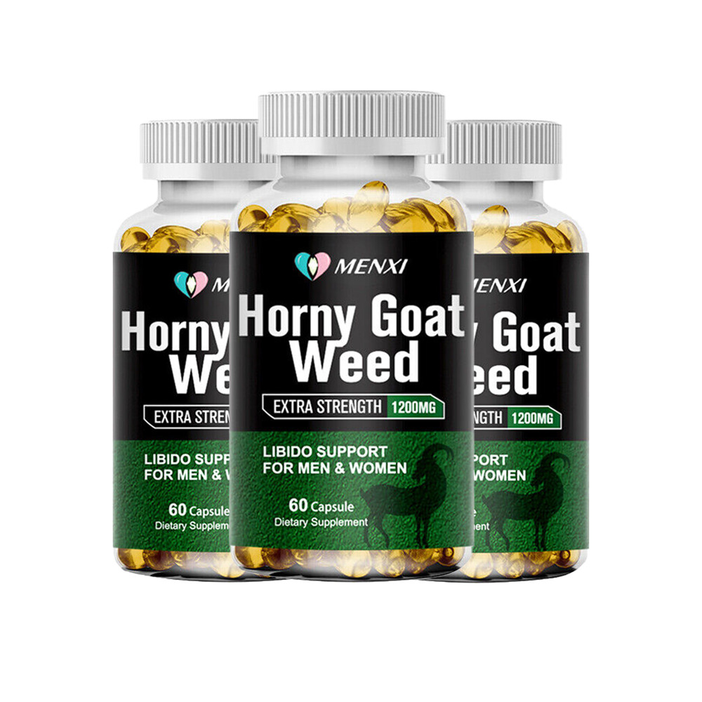 Horny Goat Weed Extract with Maca, Saw Palmetto Ginseng Arginine-3 Bottles