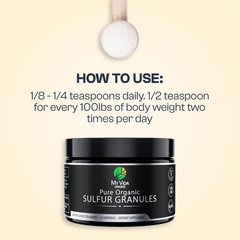 Pure Organic Sulfur 99% Pure MSM Granules Supports Skin Hair Joint Non-Gmo Vegan