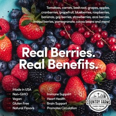 COUNTRY FARMS Super Reds, Energizing Polyphenol Superfood, 48 Super Fruits an…