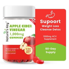 Nature’s Key ACV-Apple Cider Vinegar Gummies -1000mg for Weight Loss 120 Gummies