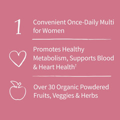 Garden of Life Organic Women's Daily Vegan Multivitamin Tablets – 30ct