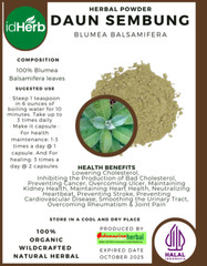 [idHerb] 50-500 gram Powder Sambong Ngai Camphor Blumea Balsamifera WildCrafted