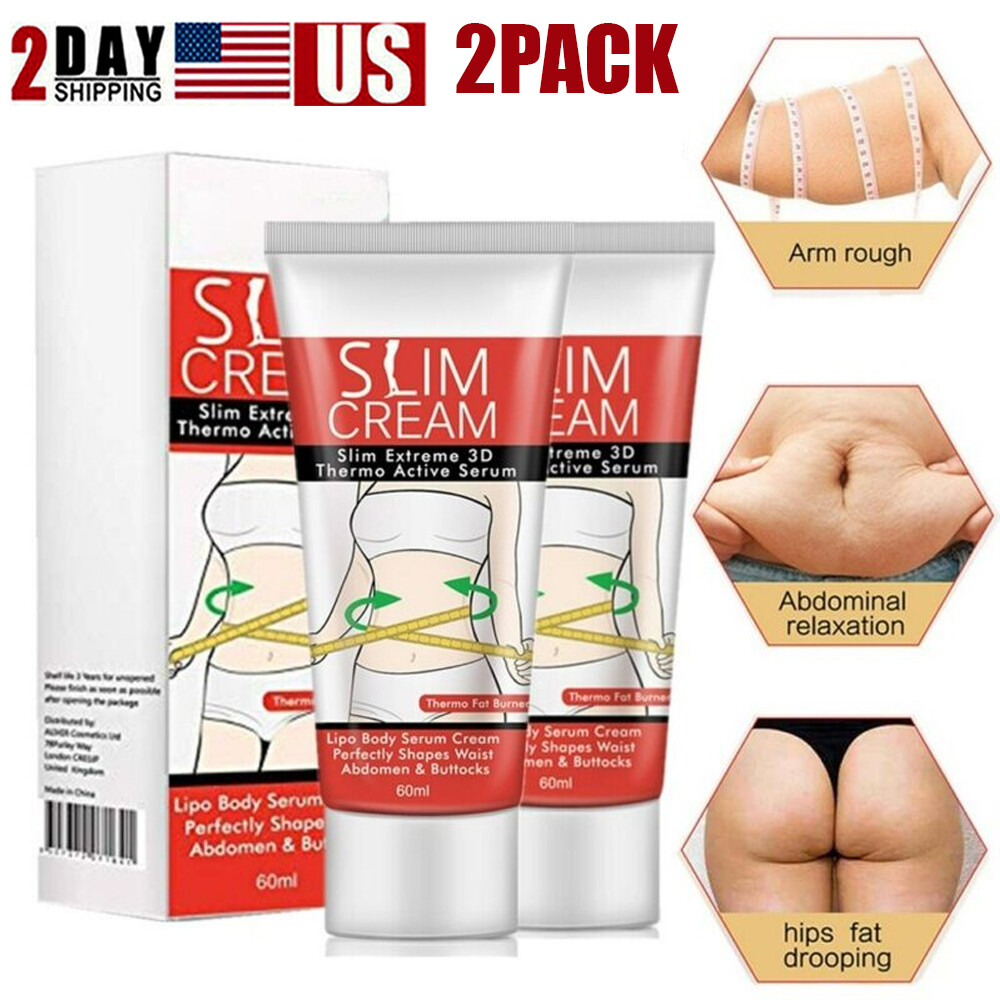 2x Fat Burner Loss Weight Belly Slimming Cream Body Sweat Hot Gel Anti Cellulite