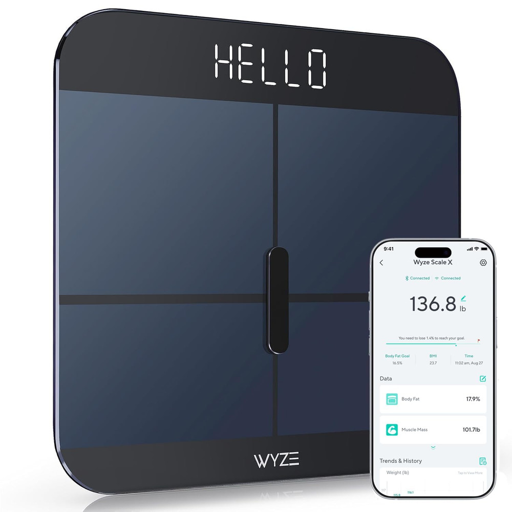 Smart Scale X – Digital Bathroom Scale for Body Weight, BMI, Body Fat, Muscle Ma