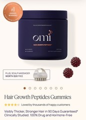 NEW SEALED Omi Well Beauty Hair Growth Peptides Gummies – 1 month supply