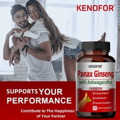 Panax Ginseng 120 Capsules Maca Support Performance Stamina Ability Supplement