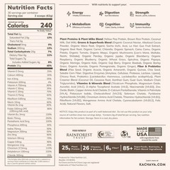 KaChava Meal Replacement Powder Protein Shake, Chocolate, 30 Servings, 4.16 LB
