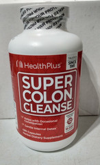 HEALTH PLUS SUPER COLON CLEANSE GENTLE GUT DETOX 480 CAPSULES 04/29