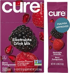 Cure Hydration Electrolyte Drink Mix Berry Pomegranate Box of 8 Packets EXP 5/27
