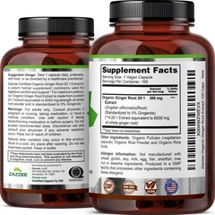 USDA Organic Ginger Root 20:1 Extract, 6000 mg Strength, 5% Gingerols