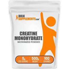 BulkSupplements Creatine Monohydrate (Micronized) Powder – 5g per Serving -500g