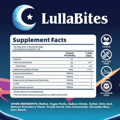 3pk NEW LullaBites Natural Sleep Gummies Strawberry Stars Flavor 60 Gummies US