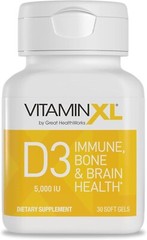 “OmegaXL VitaminXL D3 High Potency Daily Vitamin D 5000 IU 125mcg Immune Suppo..