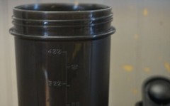 New! Lot of Four (4) Black 12oz STEEL Brand Plastic Supplement Gym Shaker Bottle