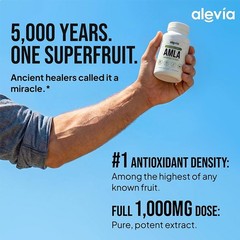 Alevia Organic Amla Capsules 1000mg Indian Gooseberry Antioxidant Supplement 60c