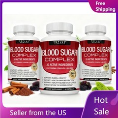 Toplux Premium Blood Sugar Complex Supplement Supports Healthy Blood Sugar Level