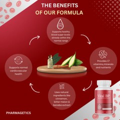 2 Bottles Vital BP Blood Support Supplement VitalBP for Blood Flow