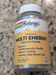 Solaray Twice Daily Multi Energy Multivitamin 120 capsules exp: 09/2029