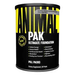 Animal Pak Multivitamin for Men & Women Daily Supplement Pack 30 Count