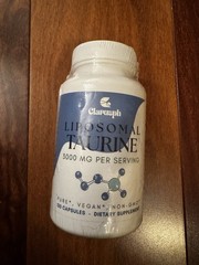 Clarusph Liposomal Taurine 3000 mg Vegan Non GMO New Sealed Exp 5/2028