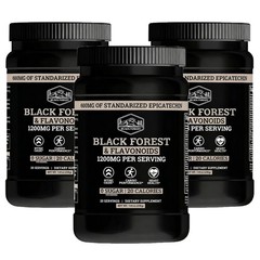 3Pcs Black Forest High Flavanol Cocoa Powder ~ Flavonoids Supplements 1200mg and