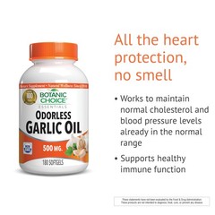 Odorless Garlic Oil Softgels – Antioxidant Cholesterol and Immune Support Sup…