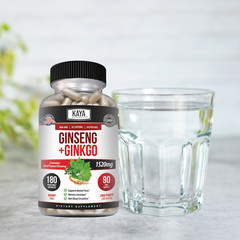 Ginkgo Biloba + Ginseng Extract 180ct Red Panax Focus Brain Memory Metabolism