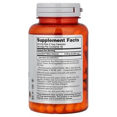 2 X NOW Foods, Sports, Beta-Alanine, Endurance, 120 Veg Capsules (750 mg per Ca