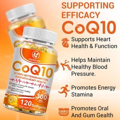 CoQ 10 Coenzyme Q10 Vegan Softgel 300mg Cardiovascular Heart Health 120 Capsule