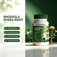 Floraviva Rhodiola Rosea Capsules Stress Relief Focus Energy Mood Immune Support