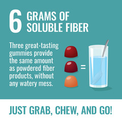 Fiber Advance Weight Management Gummies with Chromium Fiber Supplement, Natural