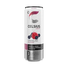 CELSIUS Sparkling Wild Berry Energy Drink, 12 Fl Oz Cans, 4 Pack