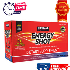 Kirkland Signature Energy Shot, 2 Flavor Variety Pack, 48 Bottles, 2 Ounces Each