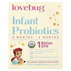 Infant Probiotics, 0-6 Months, 1 Billion CFU, 30 Single Serve Stick Packs, 0.05