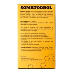 SOMATODROL – 60-240 Capsules – Regeneration Energy Natural Testo-Booster Muscle