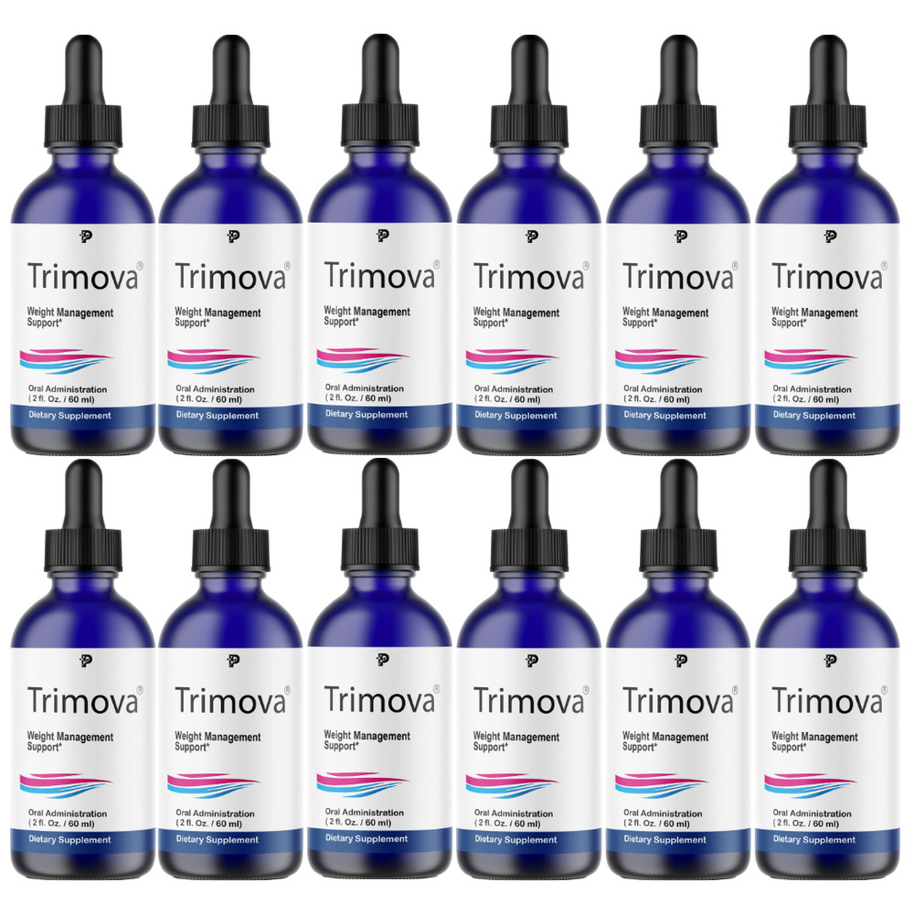 Trimova Drops – Weight Management Support Liquid, Fat Burning – 12 Bottles