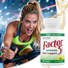 1-3Pack Med Free Living Factor 5 Joint Muscle Support Capsules 120 Count
