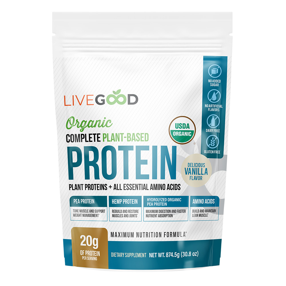 Organic Complete Plant-Based Protein, Pea Protein, Hemp Protein Amino Acids