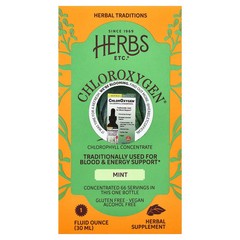 2 X Herbs Etc., ChlorOxygen�, Chlorophyll Concentrate, Alcohol Free, Mint, 1 fl