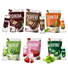 Nine Instant Powder Weight Management Mix Coffee Cocoa Green Thai Tea Vegetable