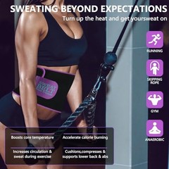 Waist Trainer for Women Lower Belly Fat, Waist Sweat Band Medium Purple-silver