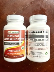 Puregen Labs Dairy Relief Natural Lactase Enzyme 3000 FCC