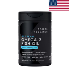 Sports Research Omega-3 Fish Oil 1250mg 90 Softgels Triple Strength