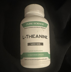Pure Science L-Theanine 400mg Dietary Supplement 60 Vegetarian Capsules