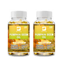 1/2/4 Bottles Pumpkin Seed Oil Capsules 2000mg Nutrional Oil, Brain Boost
