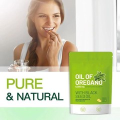 Oil of Oregano 6000mg Softgels Featuring Black Seed Oil – 300 Oregano Oil