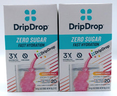 2Pk- Drip Drop Zero Sugar Variety Pack, 40 Total Packets, Exp. 2/27+