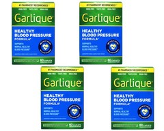Garlique Garlic Extract Blood Pressure Formula 60 Caplets 4 Pack