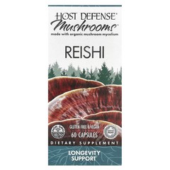 2 X Host Defense, Mushrooms�, Reishi, 60 Capsules (0.5 g per Capsule)